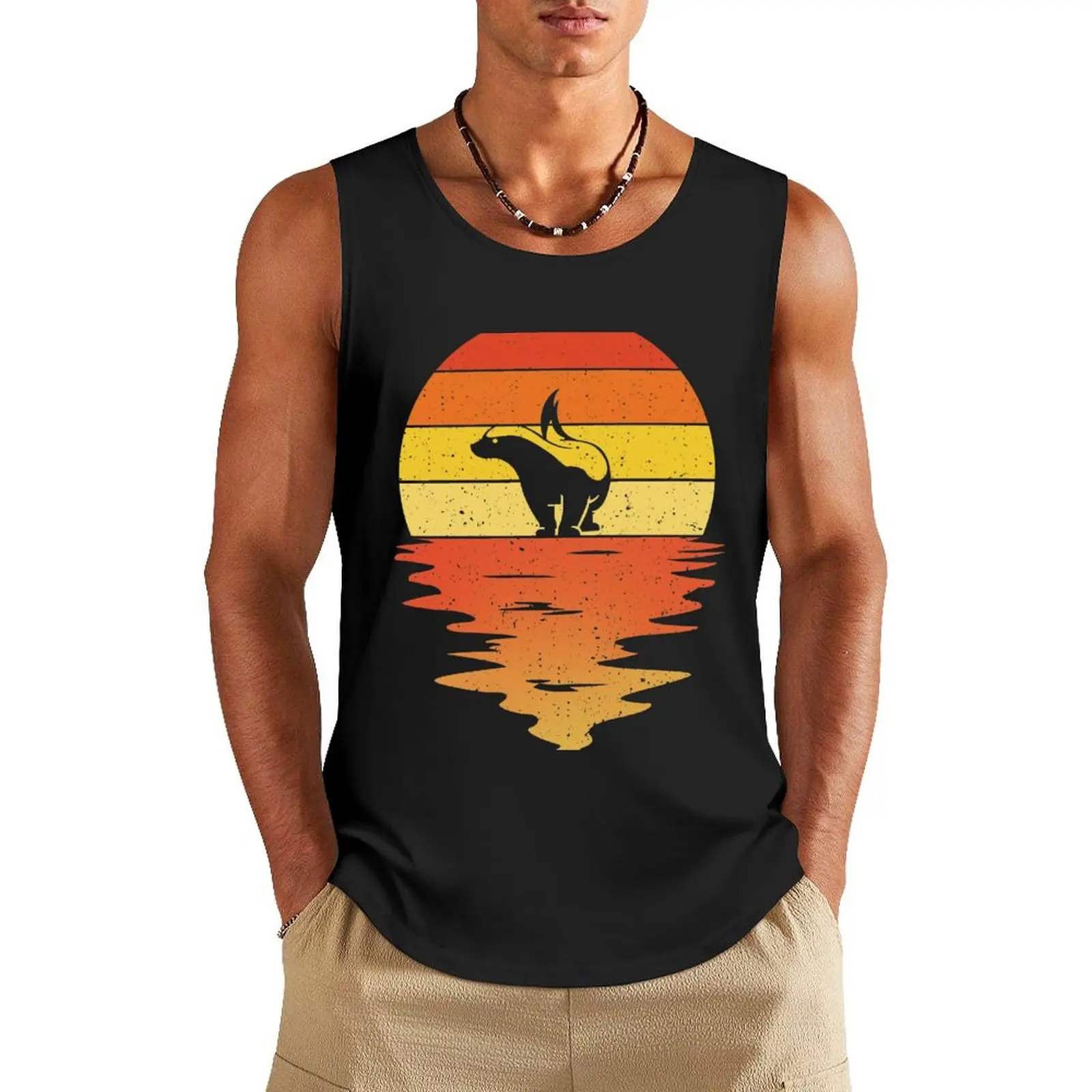 

Honey Badger retro Tank Top gym shirts fashion 2025 man sleeveless vests Men's gym
