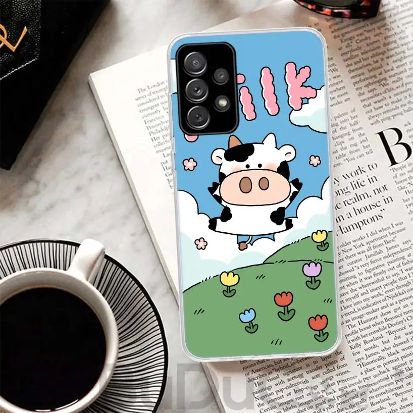 Dairy Cattle Cow Speckle Cute Cover For Samsung Galaxy A51 A50 A71 A70 Phone Case A21S A31 A41 A10 A20E A30 A40 A01 A11 A6 A7 A8