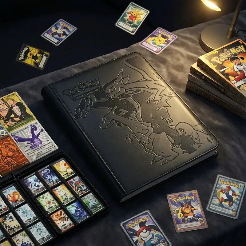 in-stock 9-grid-card-album storage-box pokemon-star-collection-book one-piece-card-collection-book-card-album booklet gift