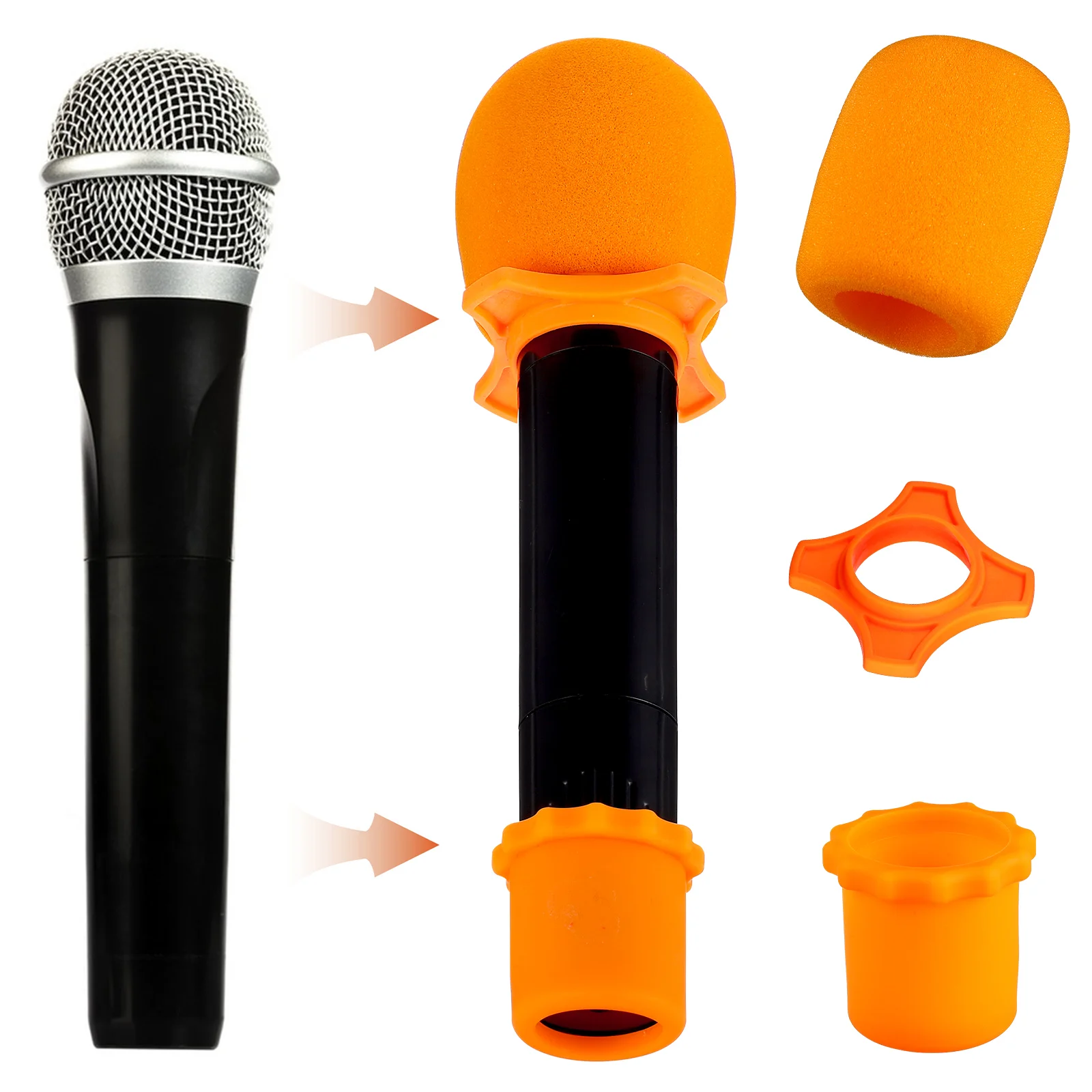 Portable Microphone Bag Windscreen Covers Anti-shock Storage Case Strainer Sponge Filter Skid Ring Pouch