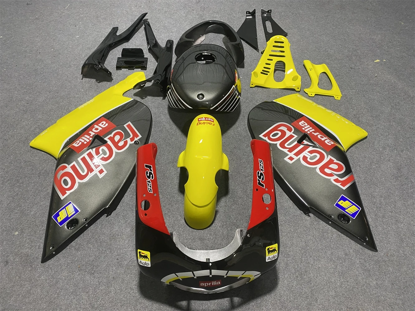 Motorcycle fairing fits Apulia RS125 00 01 02 03 04 05 RS125 2000 2001 2002 2003 2004 2005 Fairing Yellow grey motorcycle