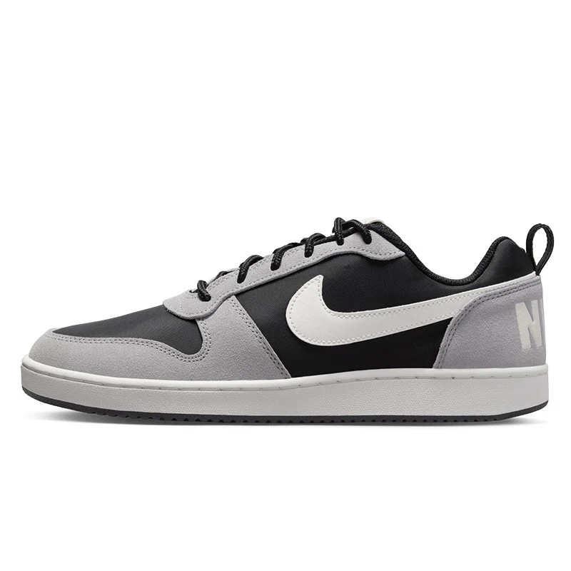 حذاء Nike Court Borough Low Prem مصنوع من الجلد غير قابل للانزلاق ومقاوم للاهتراء، حذاء كاجوال منخفض من الأعلى للرجال