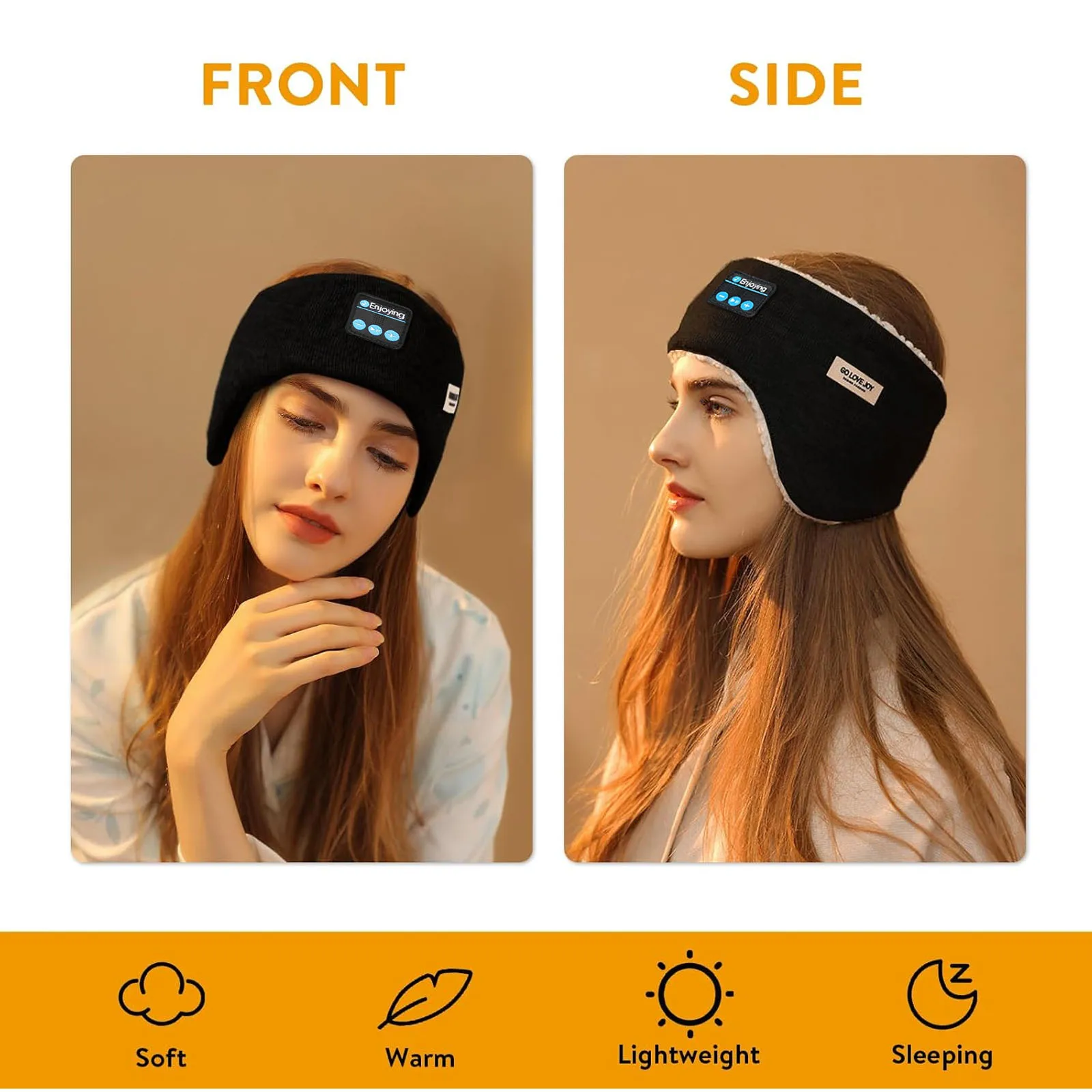 سماعة لاسلكية تعمل بالبلوتوث سماعات عقال الرياضة الموسيقى الشتاء غطاء للأذنين هيئة التصنيع العسكري سميكة الصوف الأذن يفشل غطاء للأذن سماعة رأس بخاصية البلوتوث #5