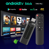 Mini TV Stick TVR3 Plus Android HDR Set Top Box 4K Video WiFi 2.4 Streaming Smart TV Box  Google Assistan Network Media Player