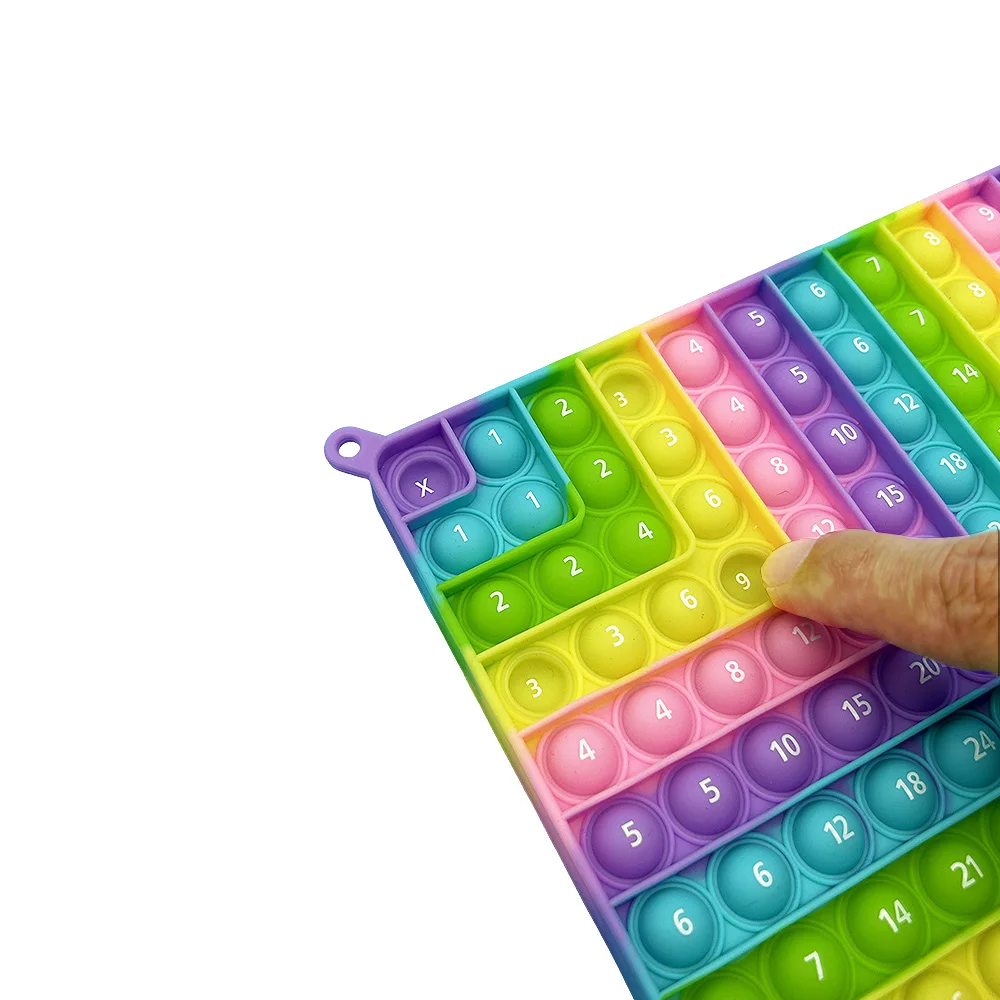 12x12 Vermenigvuldiging Praktijk Wiskundespellen Fidget Speelgoed, Draagbare Push Bubbles Times Tafelleren Speelgoed Manipulatives Cadeau voor kinderen