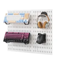 No Punching Pegboard Wall Organizer Panel Shelves For Gamer Room bathroom kitchen Storage Rack Organizer Pegboard Accessories