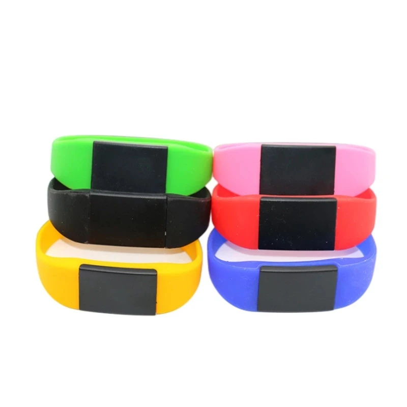 1Pcs 125Khz EM4305 T5577 Rewritable ReWrite Wristband Bracelet Rfid Duplicator for Swimming Pool Sauna Room Adult Size Black