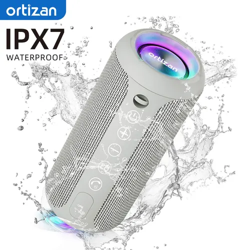 Altavoz Bluetooth Ortizan X10, altavoz portátil de graves mejorado con ranura para tarjeta TF, 30H de reproducción, altavoz resistente al agua IPX7 para acampar