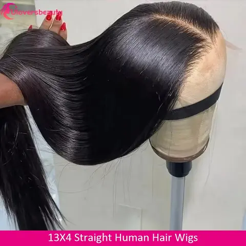 13x4 HD Lace Human Hair Wig Brazilian Straight Human Hair Wigs Glueless Wig Human Hair 22 30 32 34Inch Human Hair Wigs For Woman