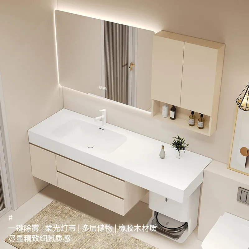 

Oak bathroom cabinet combination, toilet wash basin washbasin cabinet