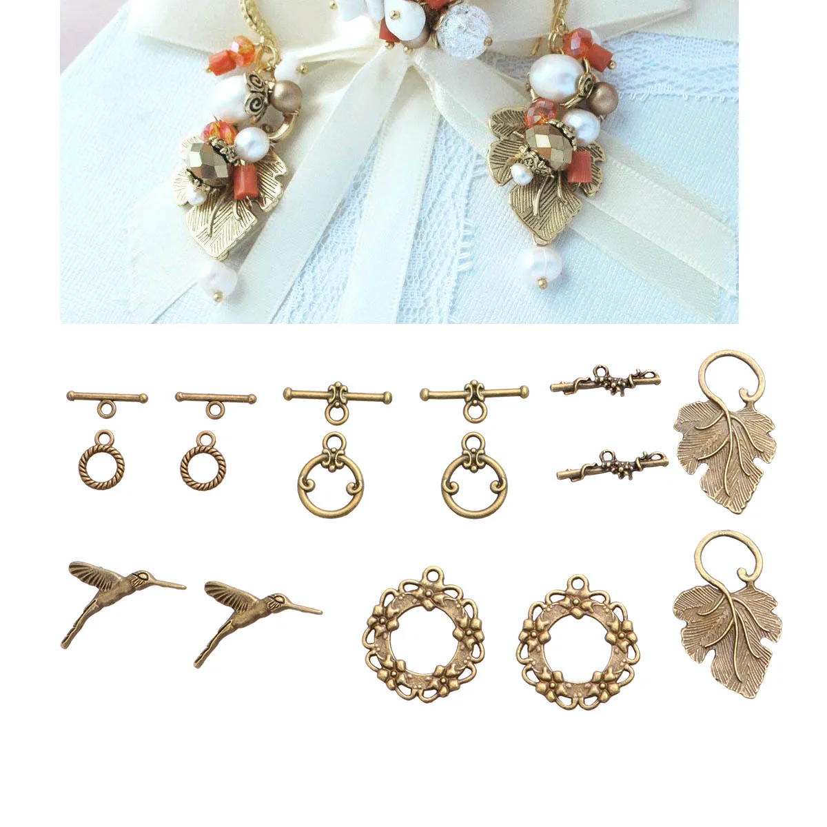 

70 Pcs Pendant Handmade Jewelry Buckle DIY Charms Alloy Necklace Craft Project Accessory Charm Pendant Stylish