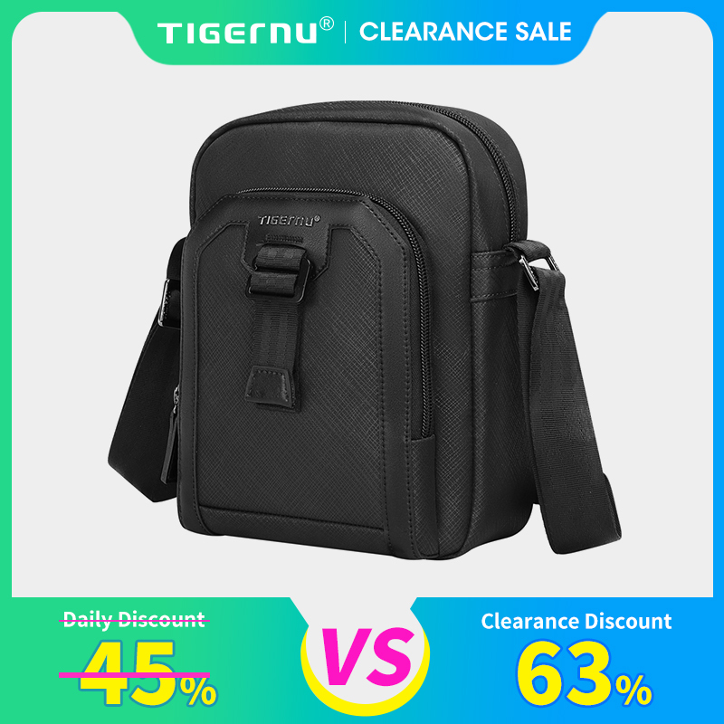  Tigernu Men Messenger Bags Men Oxford Bags Waterproof Shoulder Bag 7.9" iPad Mini Bag Men Travel Bag Crossbody Bags Elite Series 