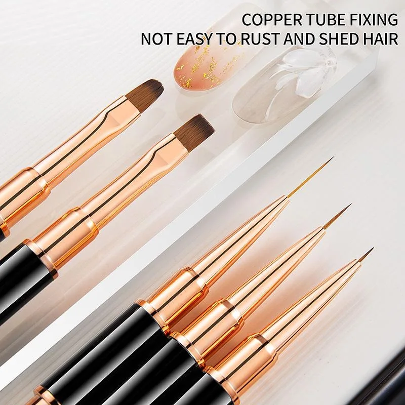 Double Head Nail Art Liner Painting Brush Thin Stripe Line Drawing acrylic DIY UV Gel Phototherapy brushes Manicure Accessories