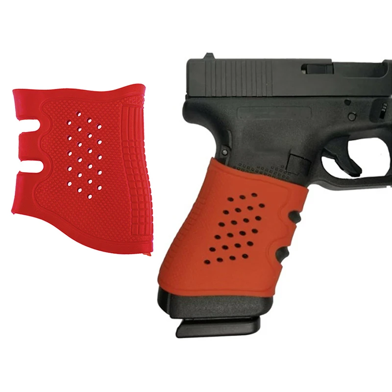 

1pc Tactical Handgun Anti-Slip Soft Adhesive Protect Cover Rubber Grip Glove Tactical Holster Hunting Gun Accessories