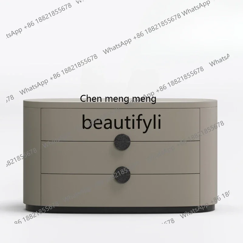 

G Designer high-end Italian light luxury marble chest bedside table