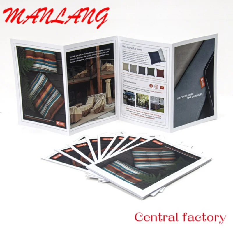 Custom  Manufacture Custom Folded Business Flyer Luxury A5 Paper Video Brochure Printing