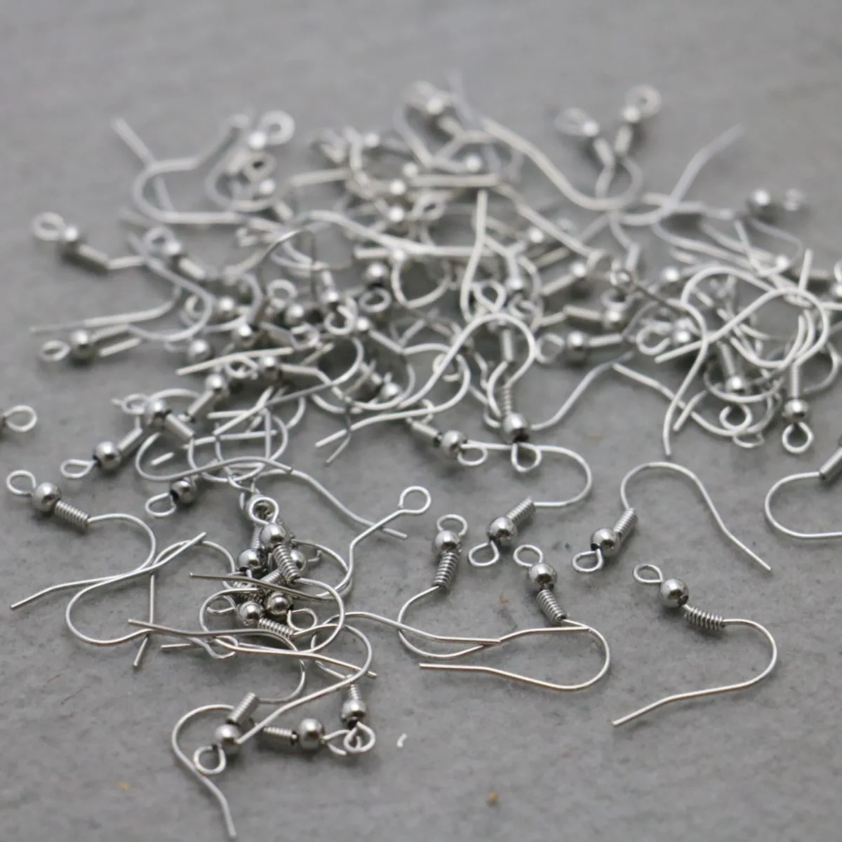 20PCS Silver-plate Agraffe Dangle Drop Earrings Hook DIY Accessory Ornaments 19mm Alloy Hypoallergenic Jewelry Making Design