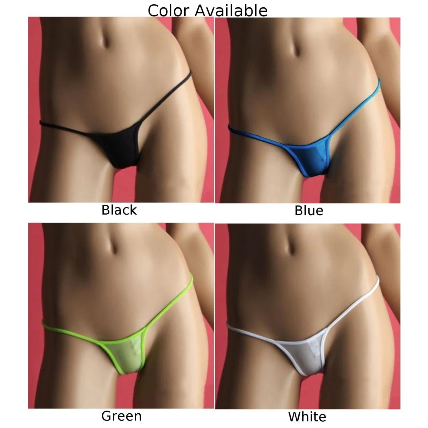 Womens Sexy Thong G-String Ultra-thin Underwear Panties Lingerie Panties Backless Briefs Panties Open Crotch Mini Bikini