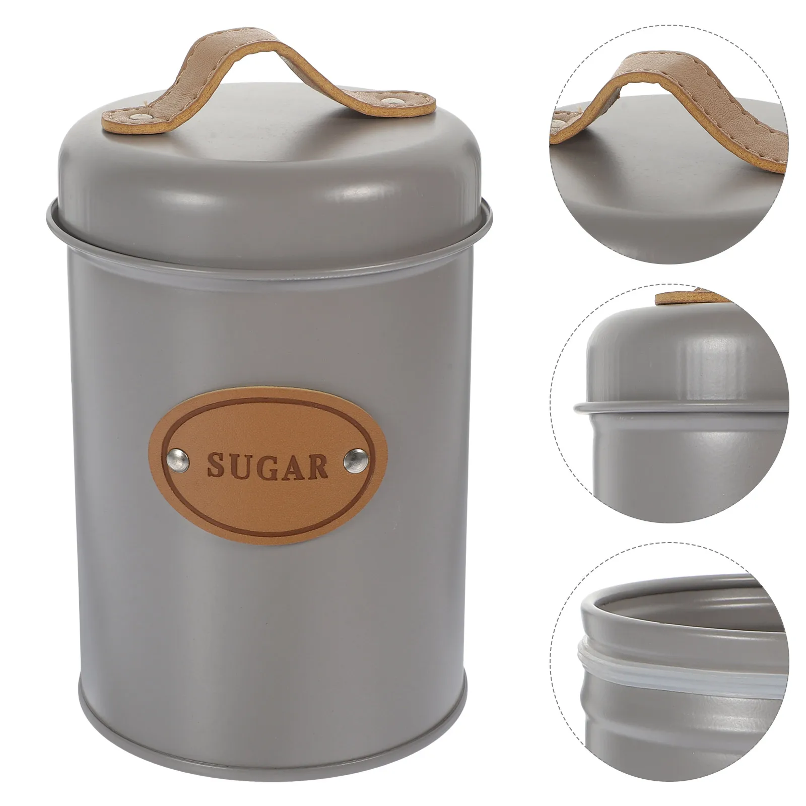 

Metal Sugar Cans Storage Tea Coffee Canisters Jar Container Airtight Convenient