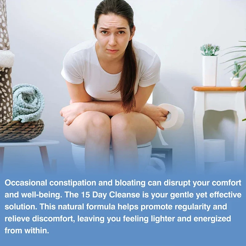 15 Day Cleanse - Intestinal and Colon Support, Reduces Bloating, Boosts Metabolism