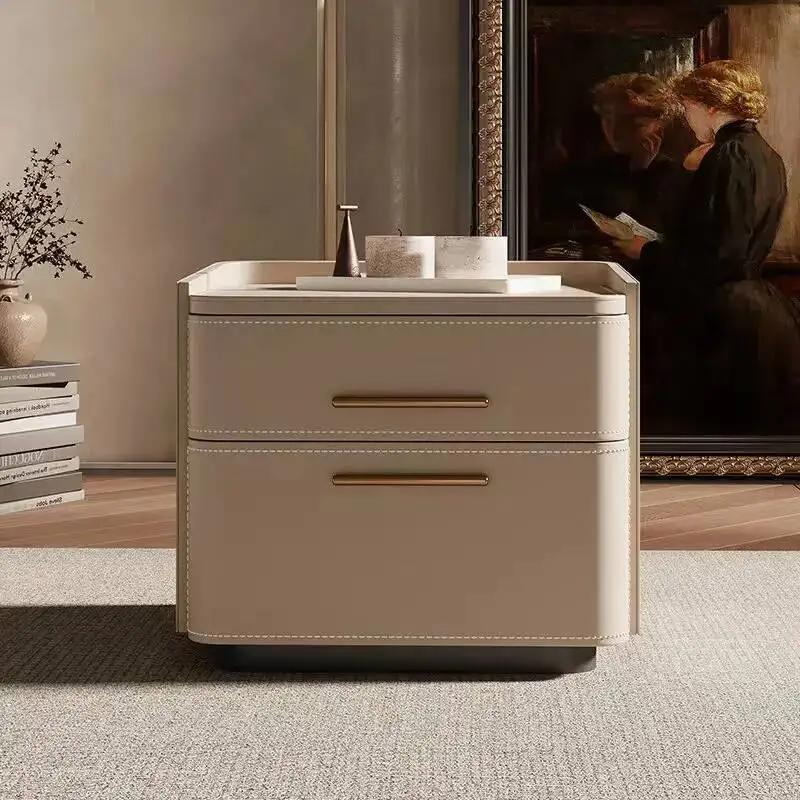Storage Luxury Nightstand Aesthetic Simple Drawer Italian Bedside Table Trendy Nordic Mesitas De Noche Bedroom Furniture