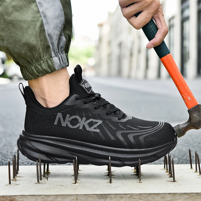 Estate nuova coppia scarpe antinfortunistiche da lavoro puntale in acciaio scarpe da lavoro da uomo scarpe da ginnastica di protezione scarpe indistruttibili stivali antiforatura