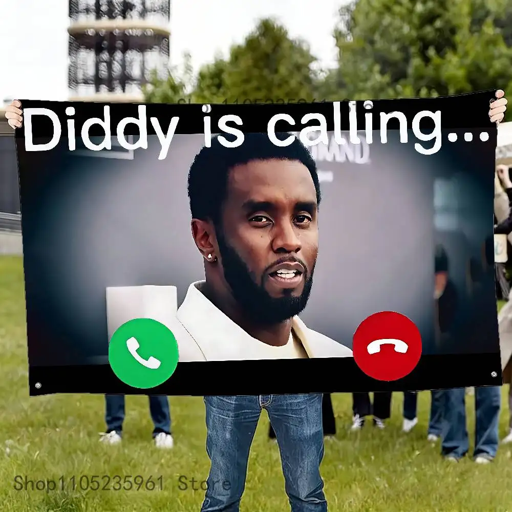 

D-Diddy Calling Meme Flags Room Decor Outdoor Decors Personalized Items Flags For Bedrooms Home Funny