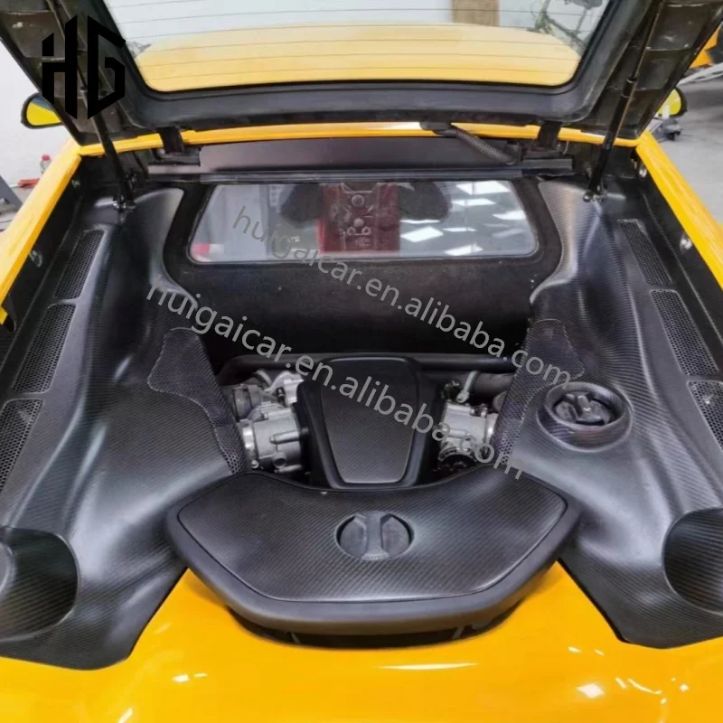 

Real Glossy Carbon Fiber Car Engine Compartment Trim Plate Interior Trims for Mclaren MP4-12C 650S Bonnet Panel Covers
