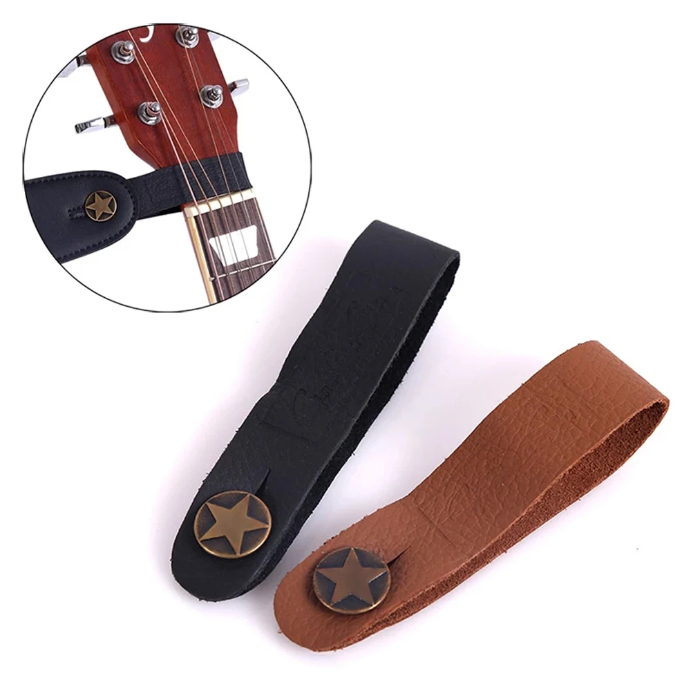 Metal Fastener Ukulele Acoustic Guitar Button Lock Leather Guitar Strap Guitar Neck Strap Guitar Strap Holder Guitar Head Belt