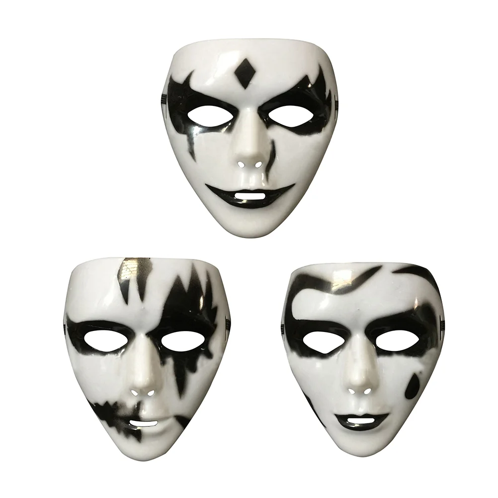 

3 Alternatives Scary Mask Unpainted Masks Hand-Painted Masquerade Horror For Halloween Cosplay