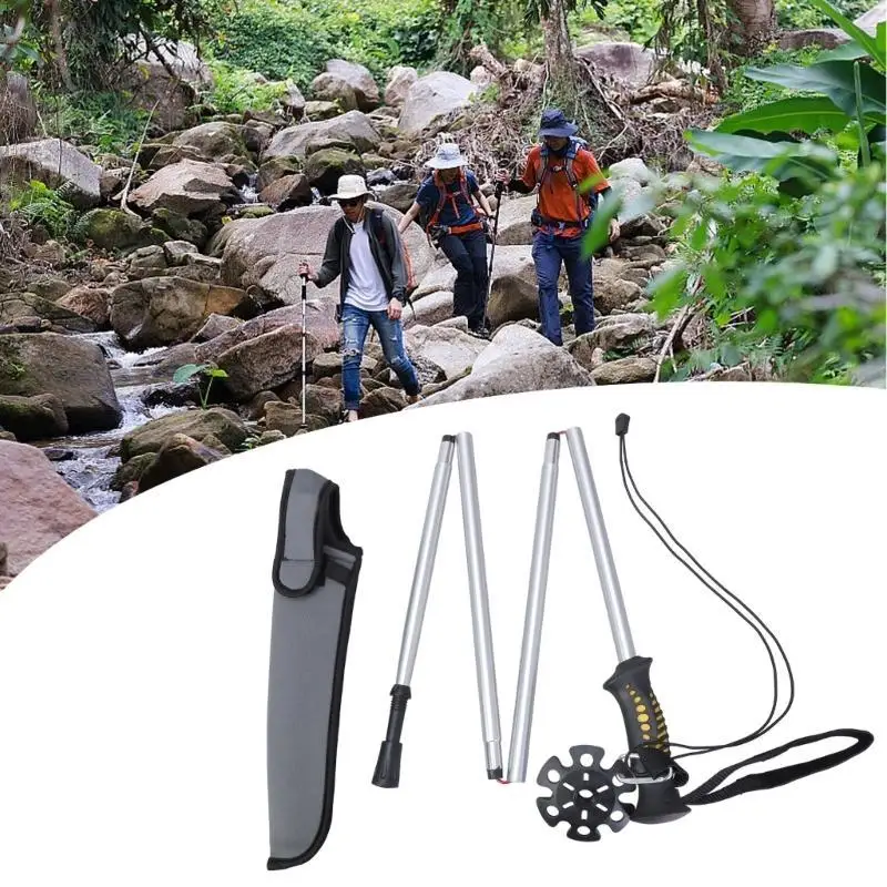 652f-フライフィッシングスティックロッドポーチ付き屋外ハイキング釣り部分軽量