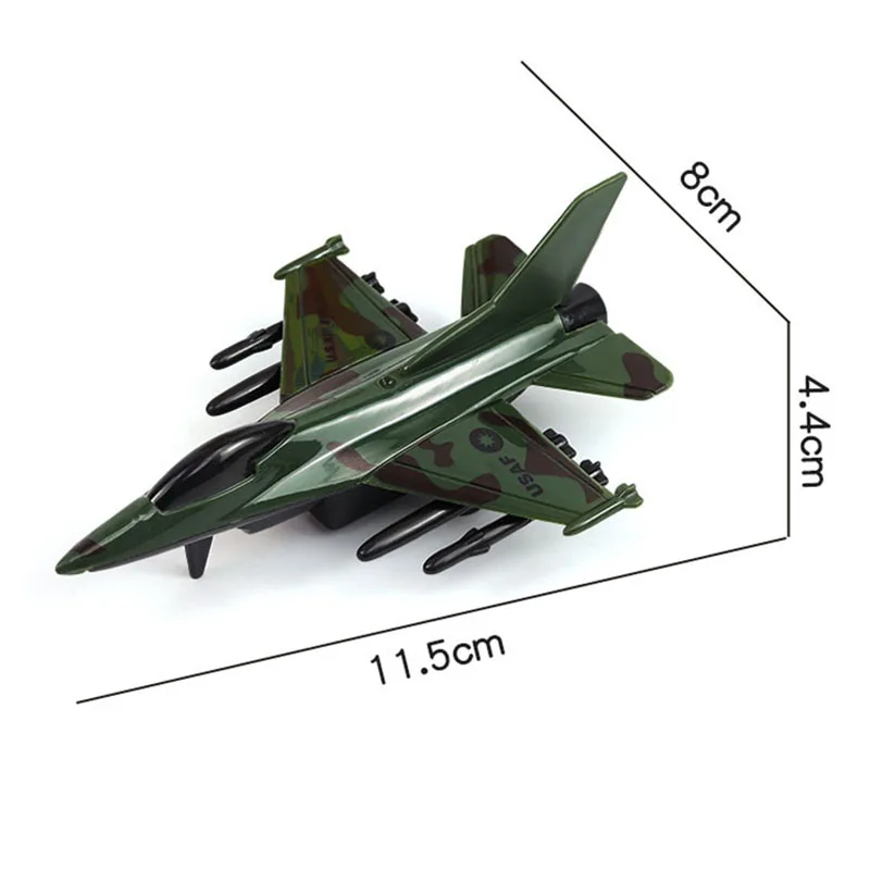 풀백 비행기 선물 어린이 풀백 전투기 제트 모델 장난감, 소년 위장 군사 항공기, 실물 같은 전투기, 어린이 6 개