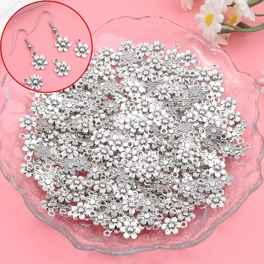 12/25/51pcs Flower Shaped Pendant, Used for DIY Bracelets, Necklaces, Earrings, Anklets, Keychains, Gifts,decorative Accessories