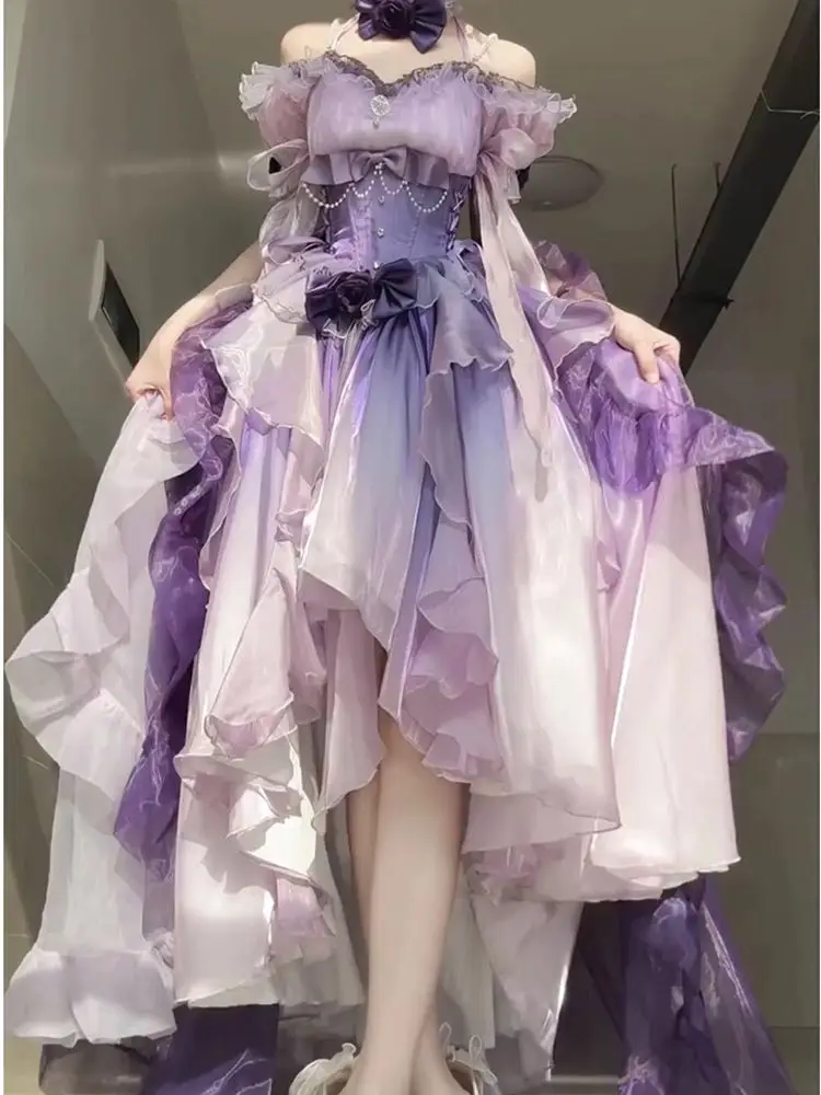 robe-longue-lolita-de-mariage-degrade-violet-devant-court-et-dos-robe-longue-feerique-robes-de-princesse-pour-femmes