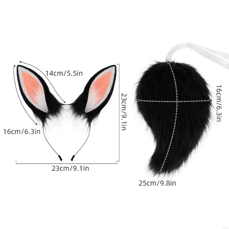 Acessórios para figurinos animais H58E para garotas Cosplay Halloween