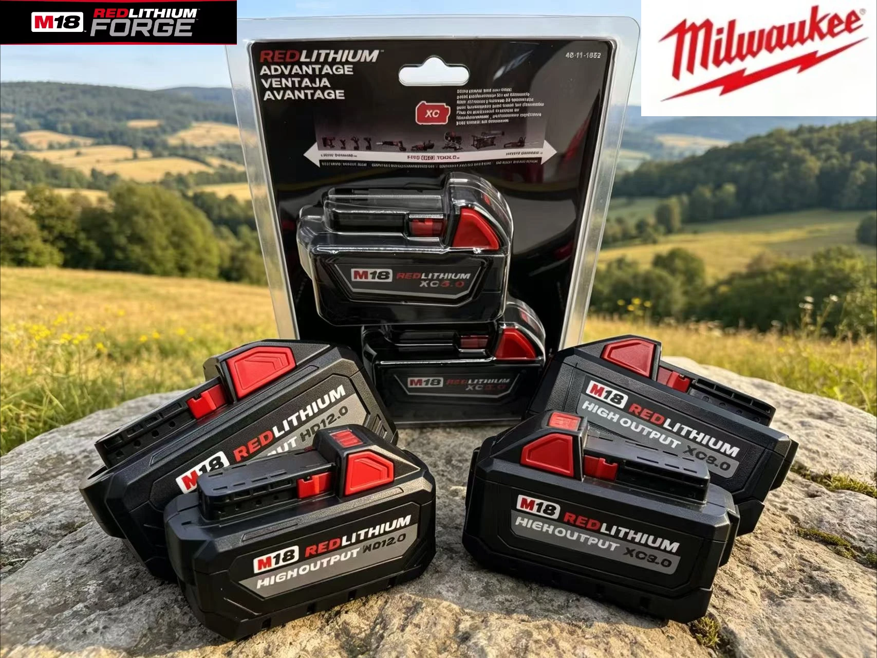

Milwaukee M18 18V 6.0/8.0/12.0Ah Battery With LED Indicator Overload Protection For Professional Contractor Work