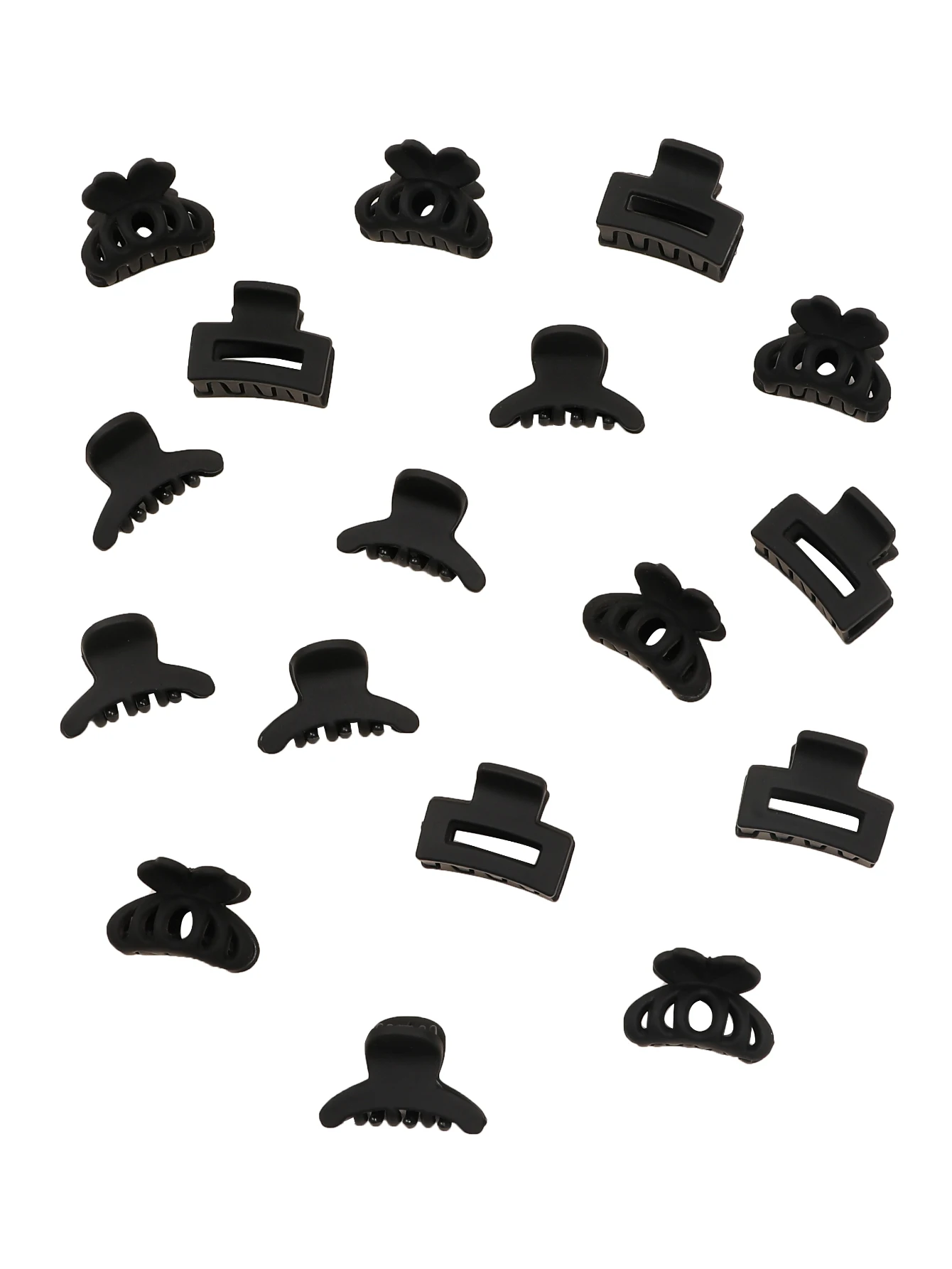 various size and shape black matte hair claw clip woman hair accessories