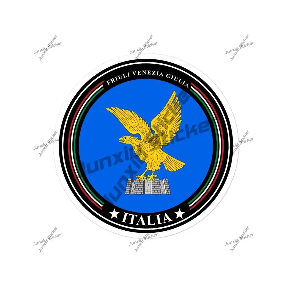 

Friuli Venezia Giulia Italy Flag Stickeritalian Circular City Shield Decal Accesorios Para Auto And Motorcycle Stickers Waterpro