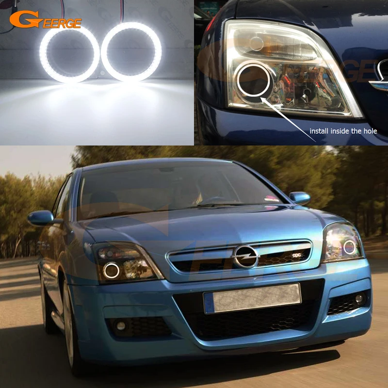 

For CHEVROLET HOLDEN Opel Vectra C Pre Facelift 2002 2003 2004 Ultra bright SMD LED Angel Eyes halo rings kit Day Light