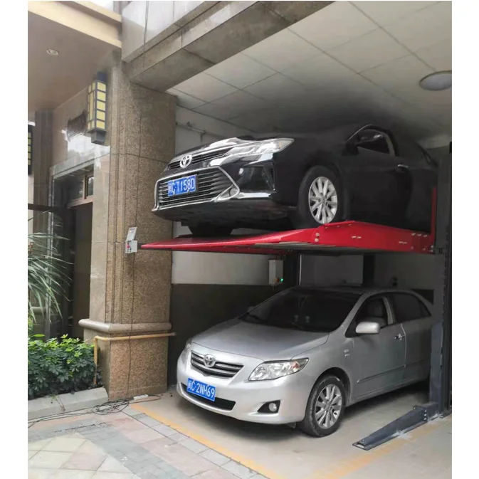 Automatic 2 Posts  Car Parking Lifts/ 2 level home garage/  parking lift with ce  simple car parking system