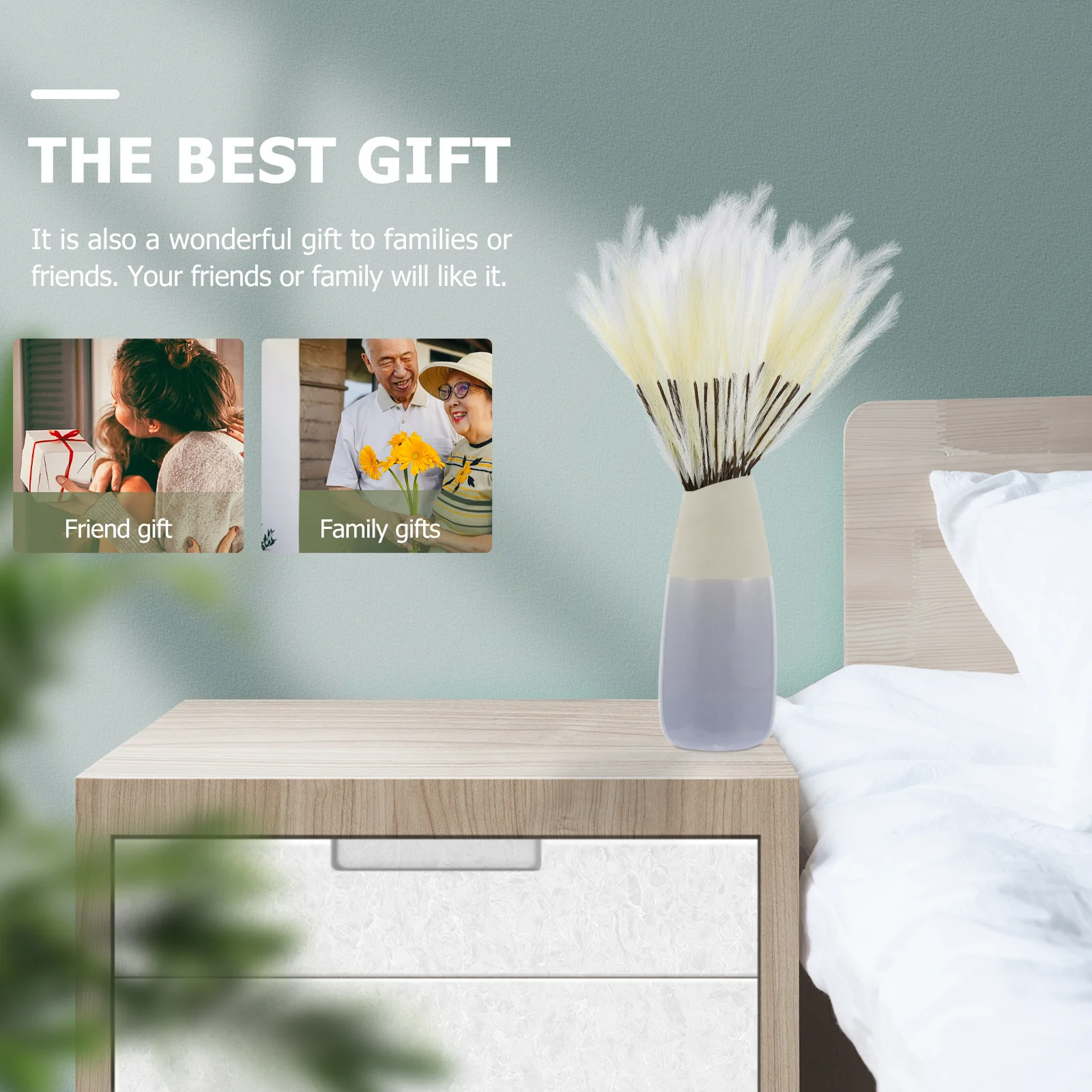 

10pcs Simulated Pampas Grass Artificial Flower Home Decor Wedding Decoration Plant Arrangement Ornament For Living Room Bedroom