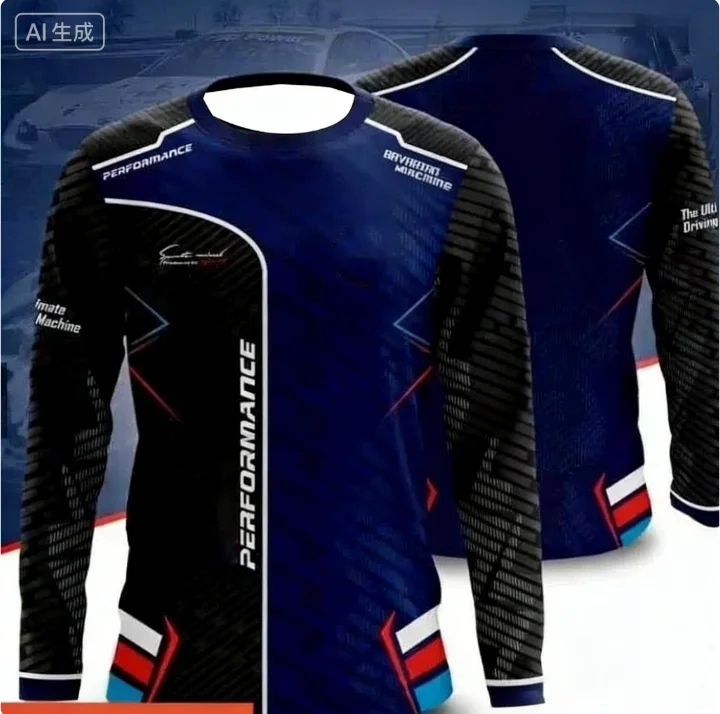 

2026 Men's Racing Performance Long Sleeve T Shirt Quick Dry Breathable Car Enthusiast Tee for Outdoor Sports and Daily Wear