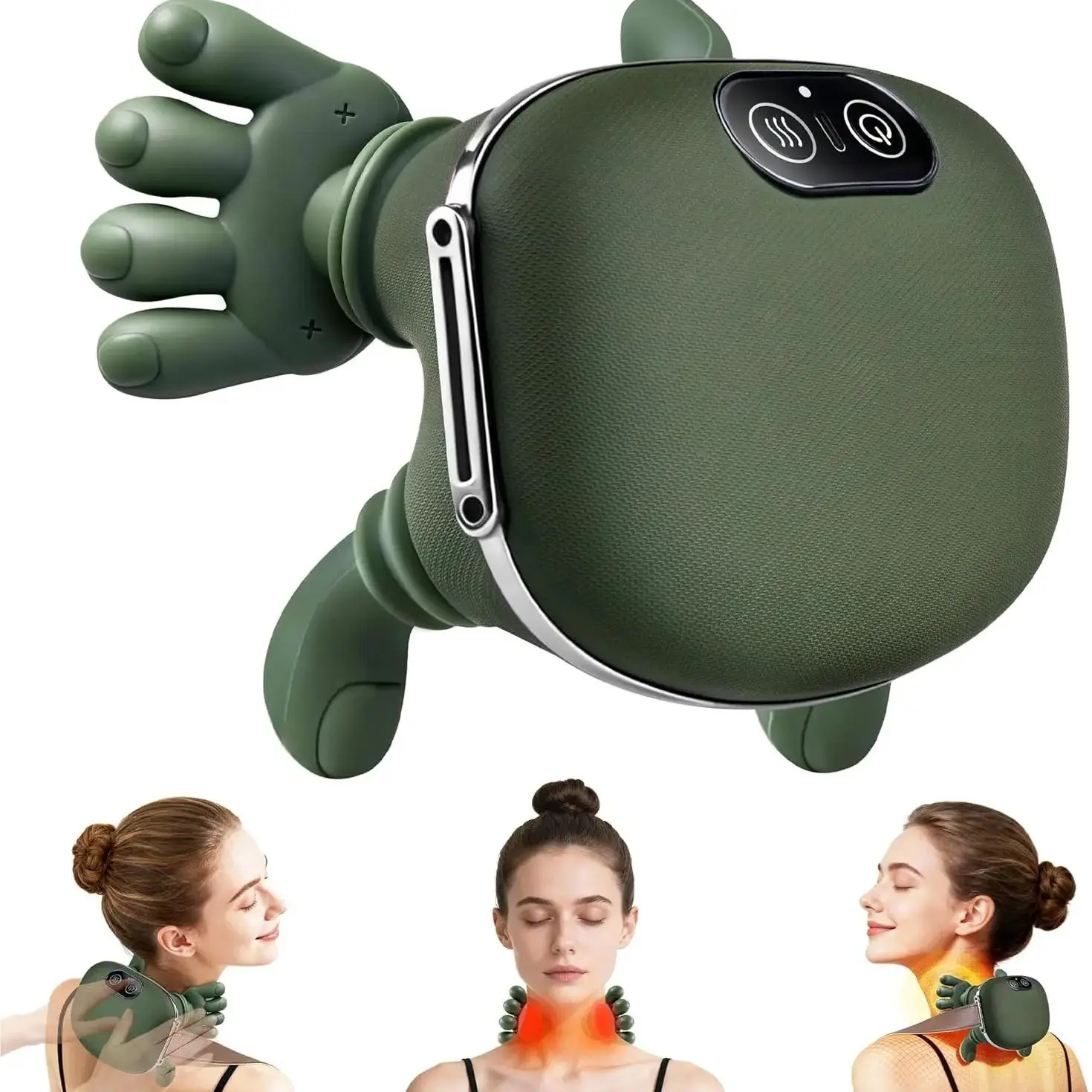 

Shoulder and Neck Massager,Bionic Heated Massager,Neck Massager with Fingers,4D Kneading Massage,Simulates a Real Palm Massage