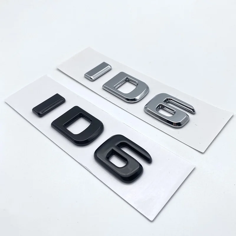 Glossy Black Letters Numbers Emblem ID4 ID6 GTX for Volkswagen Tailgate Emblem Letters Sticker Car Trunk Rear Logo Sticker