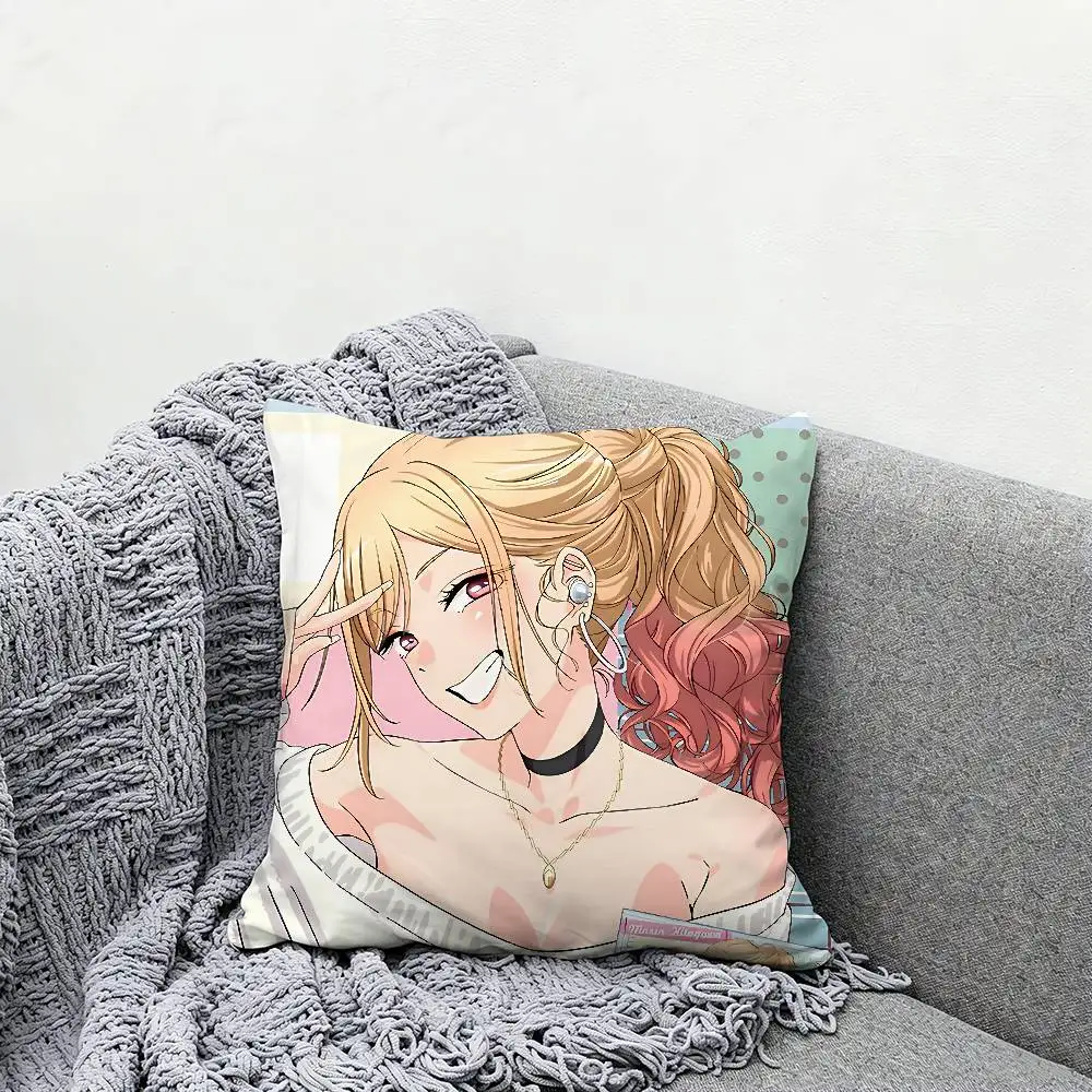 m-marin kitagawa Throw Pillow Case 40x40cm Decoration DIY Square Chair Pillowcase Pad Cover