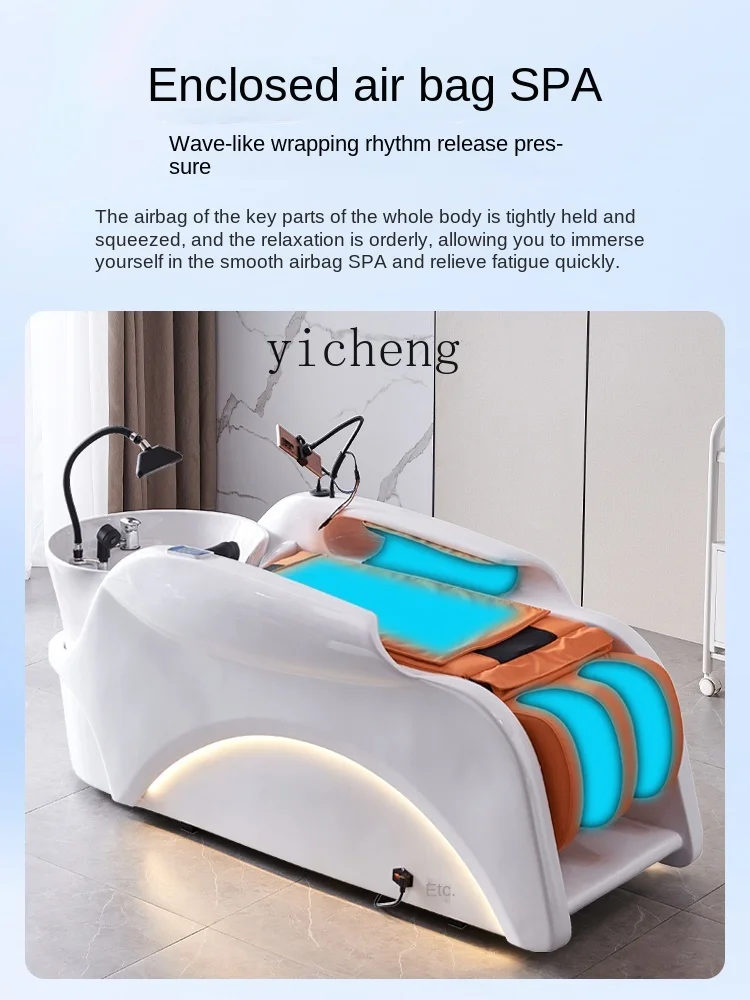 XL Automatic Intelligent Massage Shampoo Bed Beauty Salon Head Treatment Water Circulation Fumigation