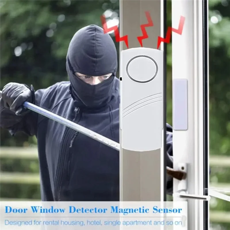 

Door Magnetic Alarm Home Anti-Theft Door Opening Sensor 10 Pcs Wireless Door Andwindow Anti-Theft Alarm