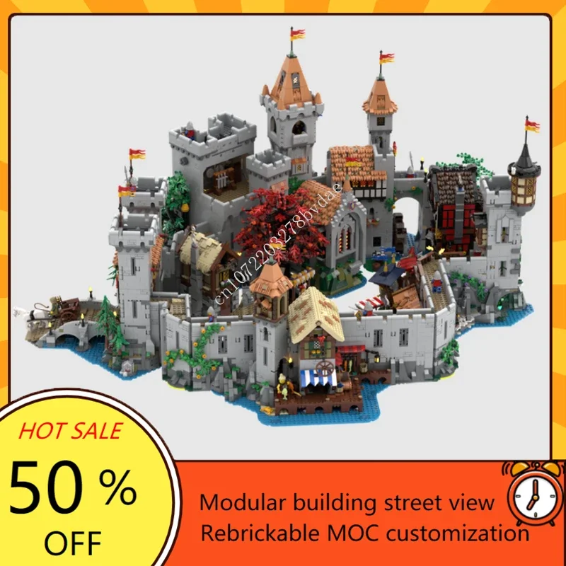 11936PCS Lion Knights\' Kingdom MOC-10332 Medieval Town Castle Expansion Model Building Blocks Education Assembly Model Toy Gifts