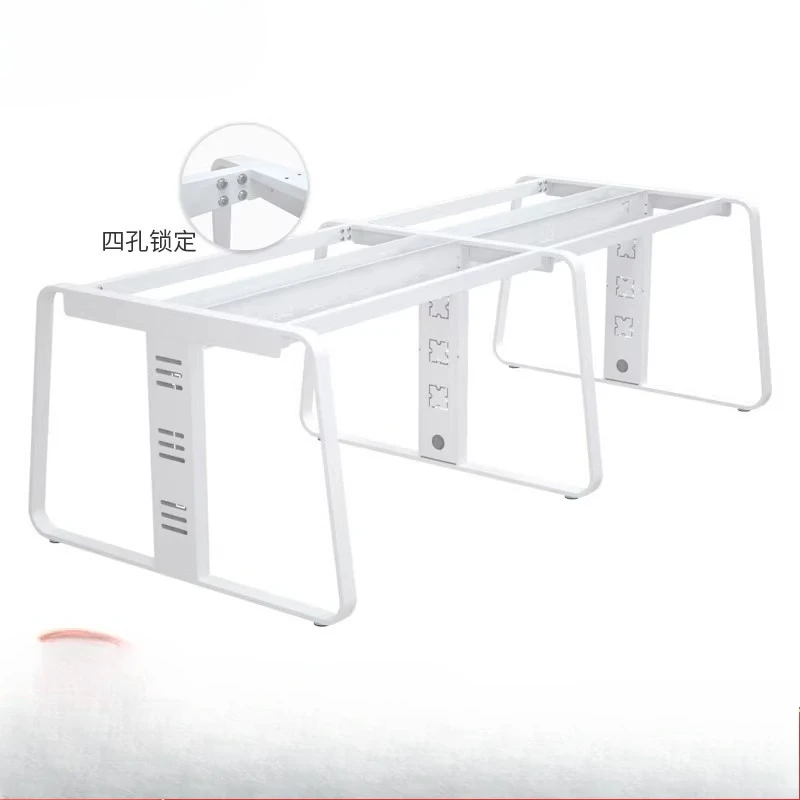 

Wrought iron trapezoidal table leg bracket four-person staff seat computer office table foot desk metal support base custom