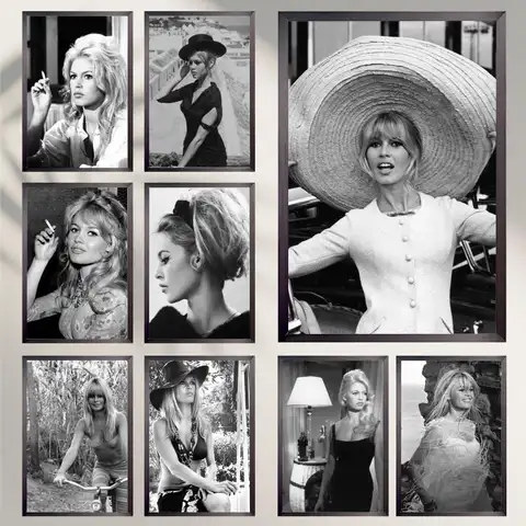 French Movie Star Brigitt-e B-Bardot Poster HD Versatile Waterproof Wall Decor Self Adhesive Perfect for Any Room & Ideal Gift